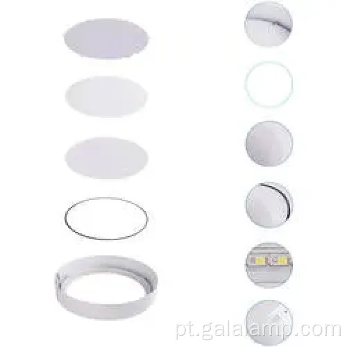 Casas modernas leves com design redondo de LED elegante